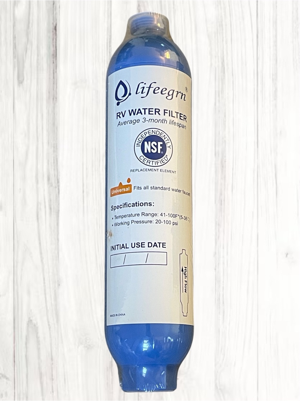 Lifeegrn LG4023 Inline Water Filter 3/4” Hose KDF Carbon NSF Certified